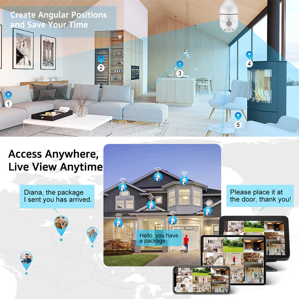 Telit Mall Smart Bulb WiFi Camera