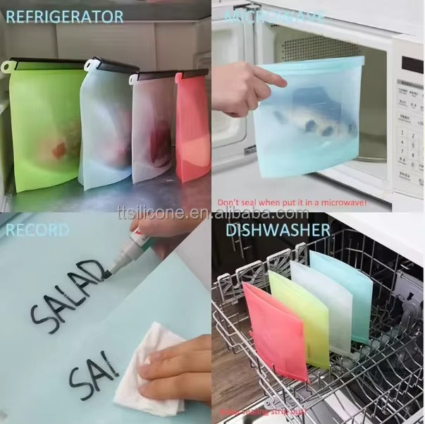 Reusable Silicone Food Storage Bags