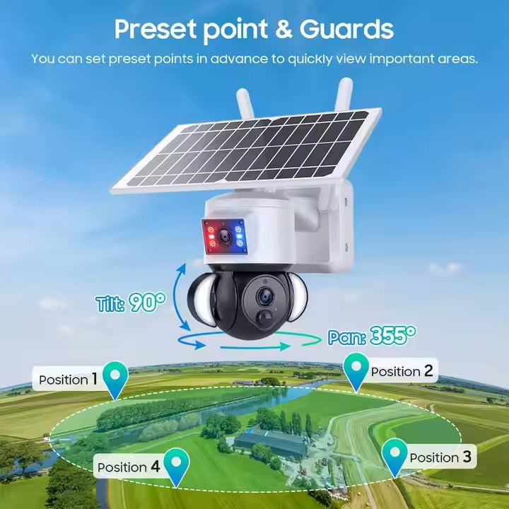 Solar-Powered 4G WiFi Security Camera