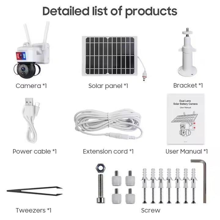 Solar-Powered 4G WiFi Security Camera