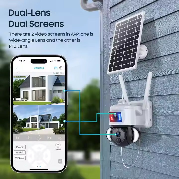 Solar-Powered 4G WiFi Security Camera