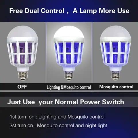 Telit Mall Dual-Mode LED Bulb with Mosquito Control