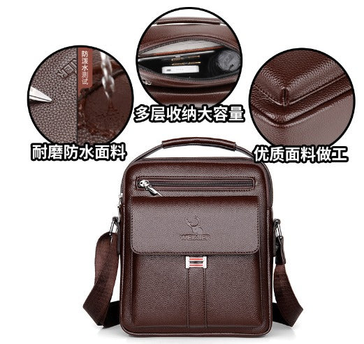 WEIXIER Vintage Leather Messenger Bag