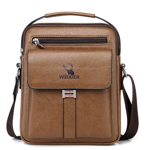 WEIXIER Vintage Leather Messenger Bag