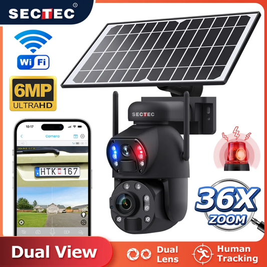 6MP 4G Solar Dual Lens CCTV ×36 Optical Zoom
