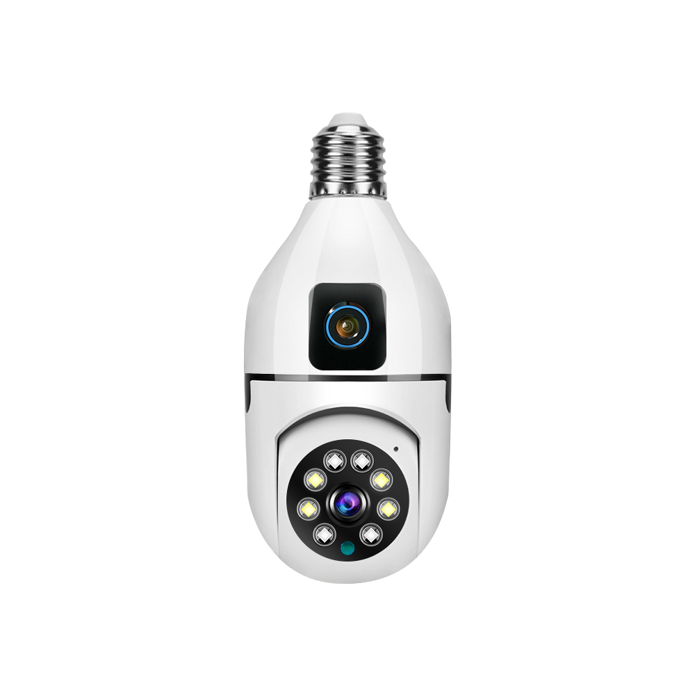 Dual Lens 4MP WiFi CCTV Bulb Camera